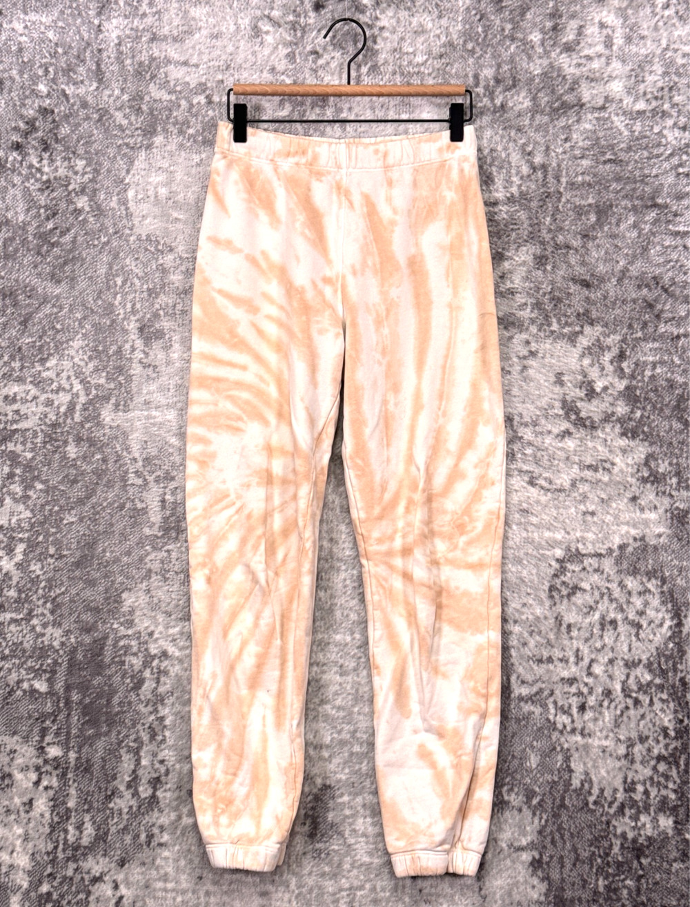 Reformation Sweatpants Small Womens Tie Dye Peach Pink Terry Cloth Joggers